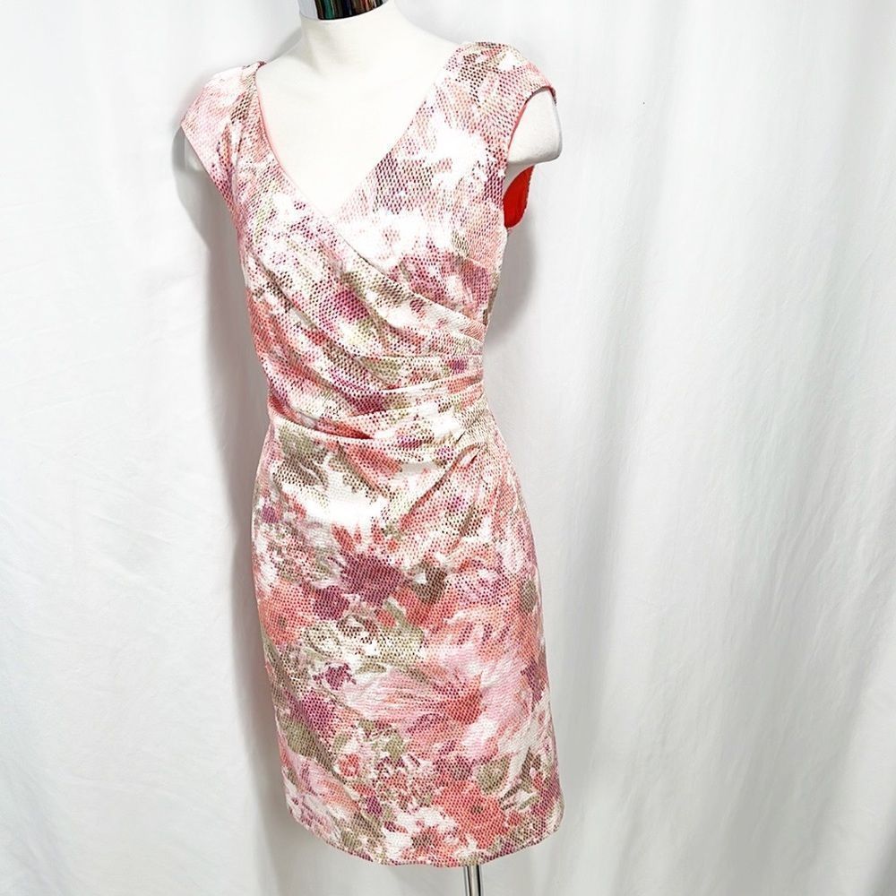 Adrianna Papell Pink Floral Dress - Picture 3 of 13